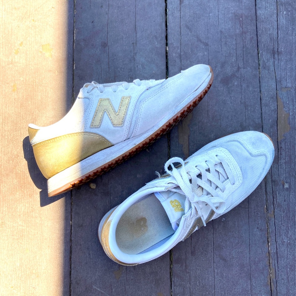 New Balance® for J.Crew 620 Off White /Gold
